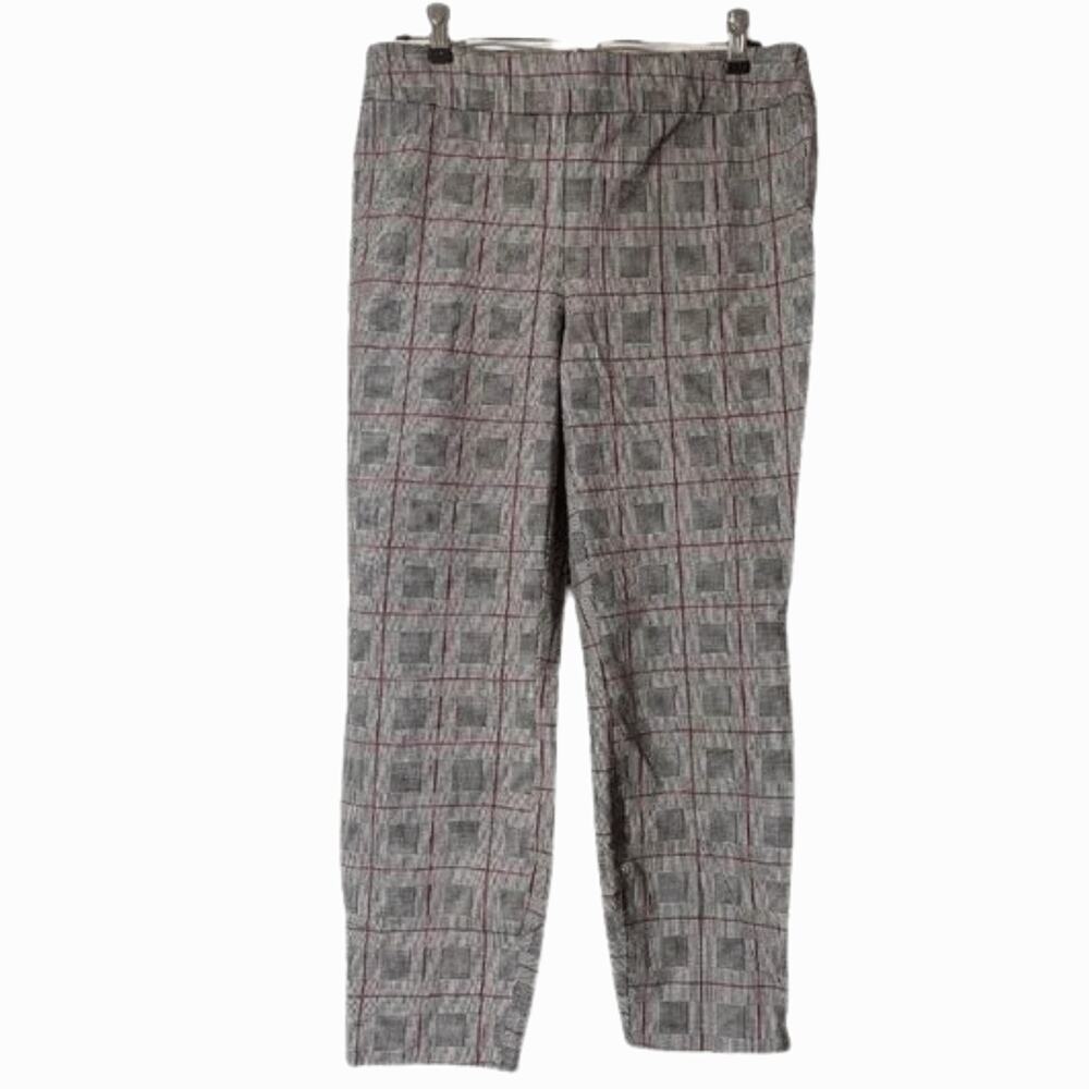 Alfani Trousers Size 6 Tummy Control Ankle Pant Grey Slacks Career Professional